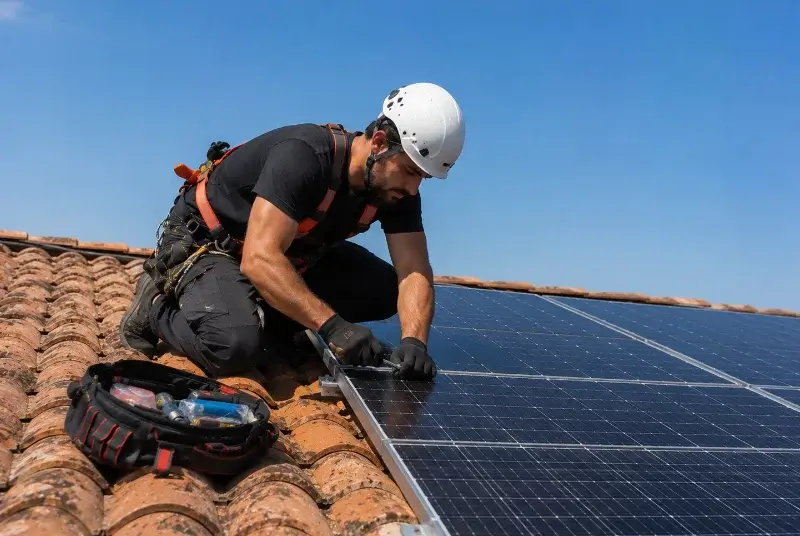 Maintenance et monitoring de panneaux solaires à Castans